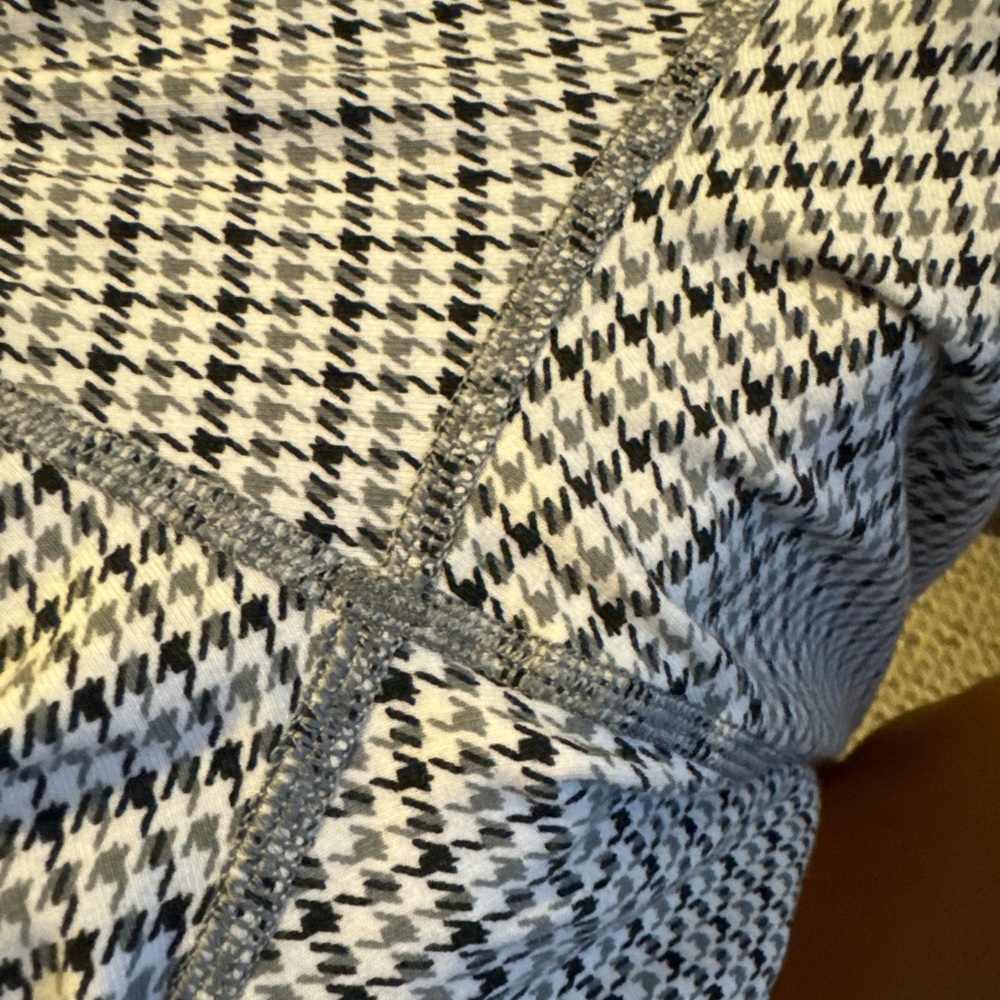 Tommy Hilfiger Sport Womens Size Small White Houndstooth Leggings Ankle Stretch - Picture 6 of 7